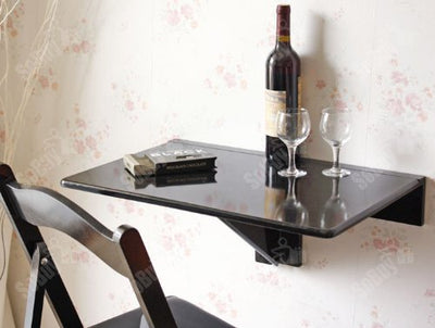 SoBuy FWT03-SCH Masă Pliabilă de Perete din Lemn, Masă de Bucătărie și pentru Copii, 60×40cm -Negru