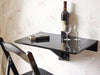 SoBuy FWT03-SCH Table Murale Rabattable en Bois, Table de Cuisine et pour Les Enfants,60×40cm -Noir