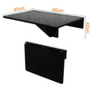 SoBuy FWT03-SCH Table Murale Rabattable en Bois, Table de Cuisine et pour Les Enfants,60×40cm -Noir