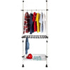 SoBuy FRG35Télescopique Portant de vêtement Etagère de Rangement, penderie