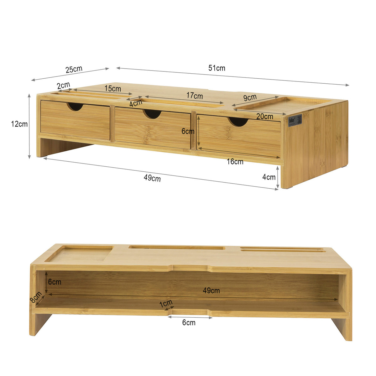 SoBuy BBF03-N Suport Monitor Suport Ergonomic pentru Ecran Computer Universal