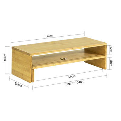 SoBuy BBF07-N Suport Monitor Ajustabil, Înălțător Ergonomic pentru Ecran, pentru 2 Monitoare de Calculator Univer | Precomandă