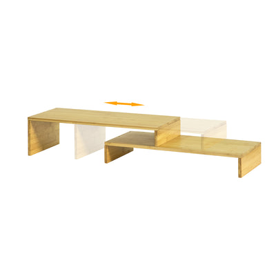 SoBuy BBF07-N Design Support de Moniteur Réglable, Réhausseur d'écran Ergonomique, pour 2 Écrans d'Ordinateur Univer | Préven