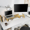 SoBuy BBF08-N Suport extensibil pentru monitor, Suport universal pentru ecrane de calculator sau laptop cu lungime și unghi reglabil