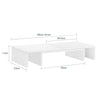 SoBuy BBF08-W Support de Moniteur Écran Extensible, Réhausseur d'écran Ergonomique pour 2 moniteurs