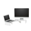 SoBuy BBF08-W Support de Moniteur Écran Extensible, Réhausseur d'écran Ergonomique pour 2 moniteurs