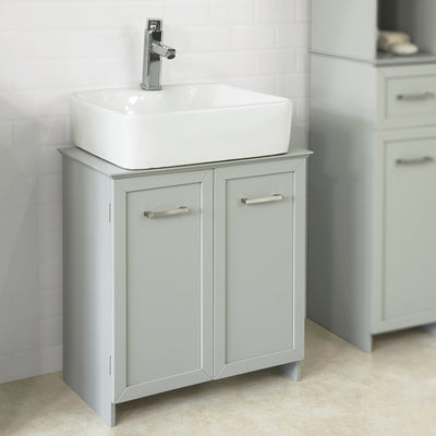 SoBuy BZR07-HG Meuble sous-Lavabo Dessous de Lavabo Meuble de Salle de Bain