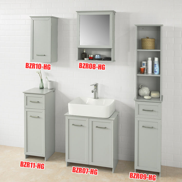 SoBuy BZR09-HG Meuble Colonne de Salle de Bain Armoire Haute Meuble Rangement