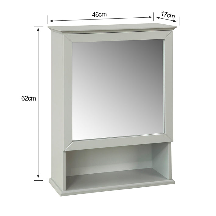 SoBuy BZR08-HG Meuble Haut Armoire Suspendue de Toilettes Placard Mural Gris