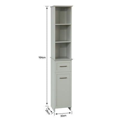 SoBuy BZR09-HG Meuble Colonne de Salle de Bain Armoire Haute Meuble Rangement