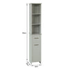 SoBuy BZR09-HG Meuble Colonne de Salle de Bain Armoire Haute Meuble Rangement