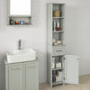 SoBuy BZR09-HG Meuble Colonne de Salle de Bain Armoire Haute Meuble Rangement