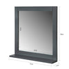 SoBuy BZR16-DG Oglindă de perete pentru baie cu 1 etajeră