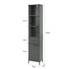 SoBuy BZR22-DG Meuble Colonne de Salle de Bain Armoire Haute Meuble Rangement,SoBuy BZR22-DG