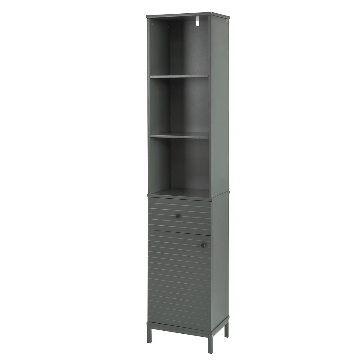 SoBuy BZR22-DG Meuble Colonne de Salle de Bain Armoire Haute Meuble Rangement,SoBuy BZR22-DG