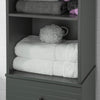 SoBuy BZR22-DG Meuble Colonne de Salle de Bain Armoire Haute Meuble Rangement,SoBuy BZR22-DG