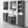 SoBuy BZR23-DG Miroir avec Porte-Serviettes Miroir Mural Miroir de Salle de Bain avec étagères
