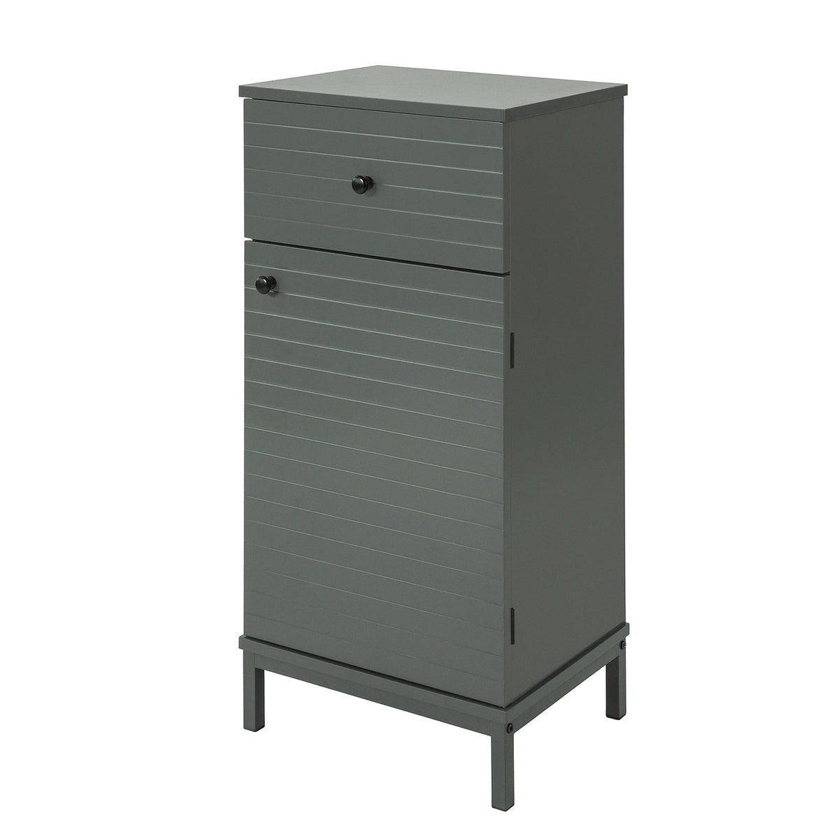 SoBuy BZR26-DG Meuble Bas de Salle de Bain Armoire Toilette avec 1 Tiroir + 1 Porte