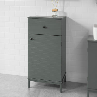 SoBuy BZR26-DG Meuble Bas de Salle de Bain Armoire Toilette avec 1 Tiroir + 1 Porte