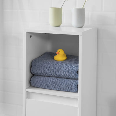 SoBuy BZR30-W Meuble Demi-Colonne Meuble Bas de Salle de Bain Armoire Commode Toilette Armoire de Salle de Bain avec tiroirs