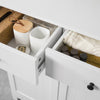 SoBuy Dulap de baie cu suport pentru suport cu 2 coșuri de bumbac și 2 sertare albe BZR33-W