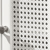SoBuy BZR35-W Dulap Sub Chiuvetă Baie, Dulap Chiuvetă cu 2 Uși și Raft, Mobilier Baie Mic cu Panouri tip Grilaj pentru Lavoar, Alb 50x60x33 cm