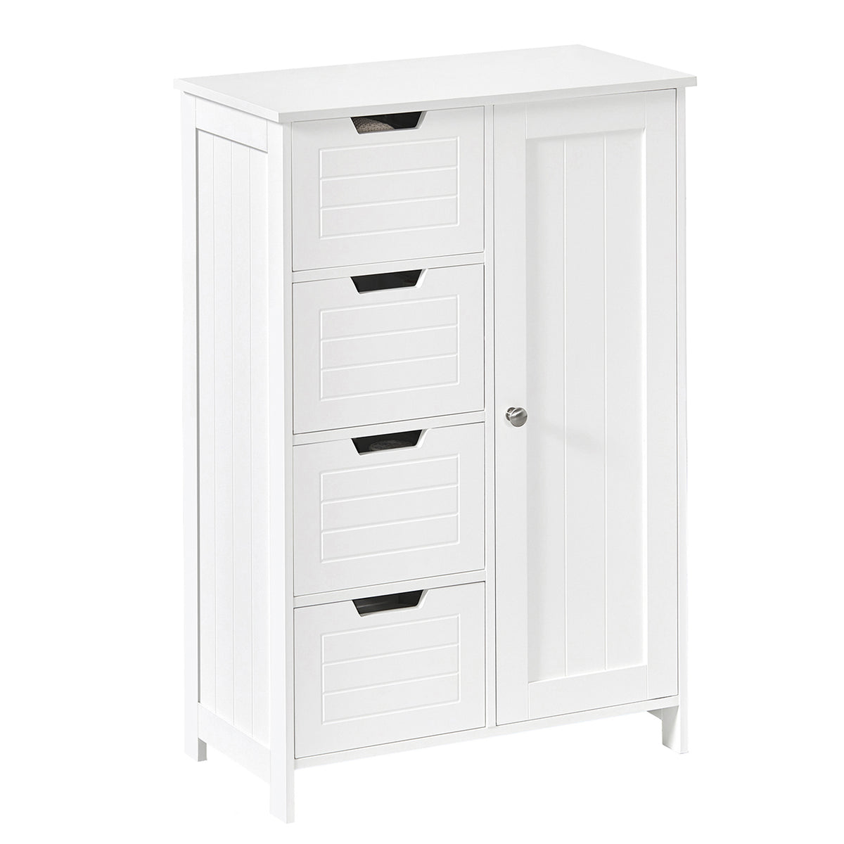 SoBuy BZR37-W Meuble Bas Meuble Colonne Placard de Rangement Armoire pour Cuisine, Salle de Bain, Toilette, Commode de salle de bain