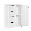SoBuy BZR37-W Corp de bază, Dulap tip coloană, Dulap de depozitare, Șifonier pentru bucătărie, baie, toaletă, Comodă de baie