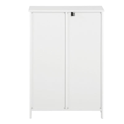 SoBuy BZR37-W Meuble Bas Meuble Colonne Placard de Rangement Armoire pour Cuisine, Salle de Bain, Toilette, Commode de salle de bain