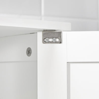 SoBuy BZR37-W Meuble Bas Meuble Colonne Placard de Rangement Armoire pour Cuisine, Salle de Bain, Toilette, Commode de salle de bain