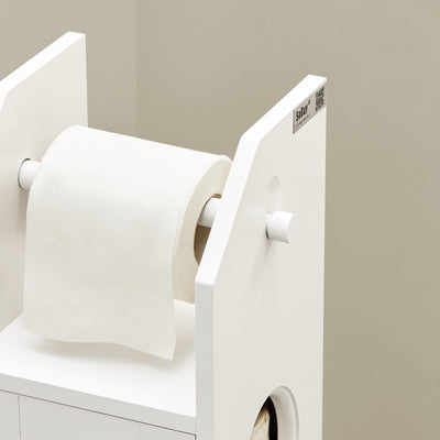 SoBuy BZR49-W Suport hârtie igienică, Dulap hârtie igienică, Suport perie WC