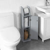 SoBuy BZR53-HG Support Papier Toilette Armoire Toilettes Porte Brosse WC