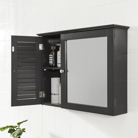 SoBuy Dulap de perete pentru baie sau dulap de bucătărie baie baie perete unitate de bucătărie mobilletto baie perete gri bzr55-dg