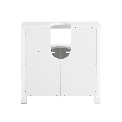 SoBuy BZR58-W Meuble sous-Lavabo, Meuble sur Pieds de Salle de Bain, Meuble sous-Vasque, Armoire Salle de Bain