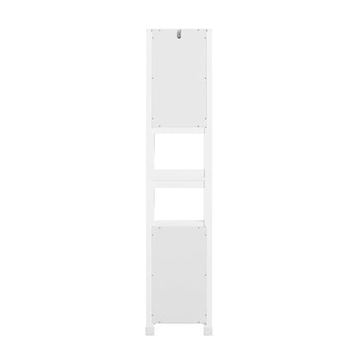 SoBuy BZR59-W Meuble Colonne de Salle de Bain, Armoire Haute, Placard de Rangement, Étagère de Rangement