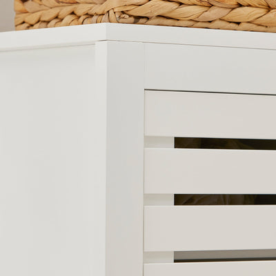 SoBuy BZR59-W Meuble Colonne de Salle de Bain, Armoire Haute, Placard de Rangement, Étagère de Rangement