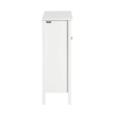 SoBuy BZR64-W Dulap de baie, Comodă cu 2 uși și 2 coșuri detașabile