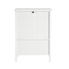 SoBuy BZR64-W Meuble Armoire Meuble Bas Salle de Bains Placard de Rangement, Commode avec 2 Portes et 2 Paniers Amovibles