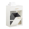 SoBuy BZR66-W Meuble Salle de Bain avec Panier à Linge Amovible, Tiroir et 2 Étagères pour Rangement - Meuble de Rangement Compact Blanc pour Salle de Bain, 66x37x95 cm