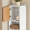 SoBuy Dulap de coloană de baie cu suport pentru ușă și ușă îngustă -Cabinet de economisire a lui -door. Culoare alb-naturală l31*a170*p32 cm bzr74-w