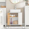 SoBuy Dulap de chiuvetă pentru baie mobilă sub chiuvetă cu 1 Anta alb-natural 60x29x60cm BZR75-W