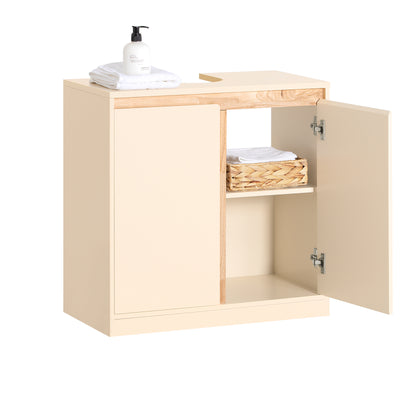 SoBuy BZR78-MI Meuble sous-Lavabo, Meuble sous Vasque, Meuble Salle de Bain avec 2 Étages et 2 Portes