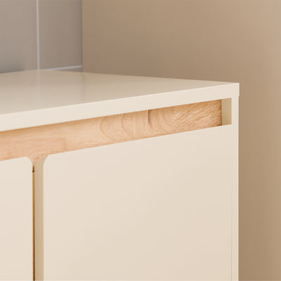 SoBuy BZR78-MI Meuble sous-Lavabo, Meuble sous Vasque, Meuble Salle de Bain avec 2 Étages et 2 Portes