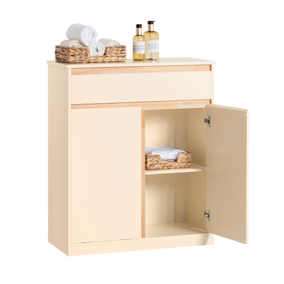 SoBuy BZR79-MI Meuble Bas de Salle de Bain avec Bac à Linge Amovible Armoire à Linge Commode Armoire Toilette avec Panier à L