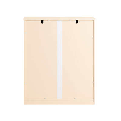 SoBuy BZR79-MI Meuble Bas de Salle de Bain avec Bac à Linge Amovible Armoire à Linge Commode Armoire Toilette avec Panier à Linge