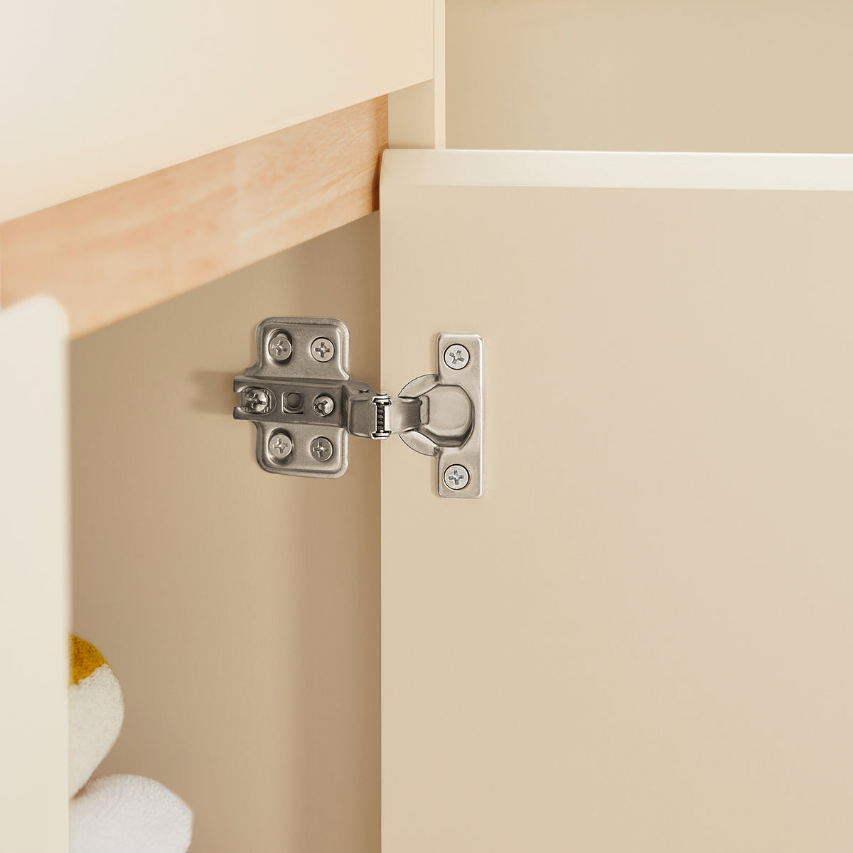 SoBuy BZR79-MI Meuble Bas de Salle de Bain avec Bac à Linge Amovible Armoire à Linge Commode Armoire Toilette avec Panier à Linge