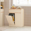 SoBuy BZR79-MI Meuble Bas de Salle de Bain avec Bac à Linge Amovible Armoire à Linge Commode Armoire Toilette avec Panier à Linge