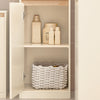 SoBuy BZR80-MI Meuble Colonne de Salle de Bain, Armoire Haute, Placard de Rangement avec 1 Compartiment Ouvert, 1 Tiroir et 2 Portes