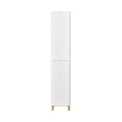 SoBuy BZR91-W Meuble Colonne de Salle de Bain avec 6 Compartiments de Rangement, Placard Armoire Haute, Étagère de Rangement