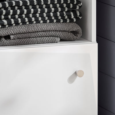 SoBuy BZR91-W Meuble Colonne de Salle de Bain avec 6 Compartiments de Rangement, Placard Armoire Haute, Étagère de Rangement